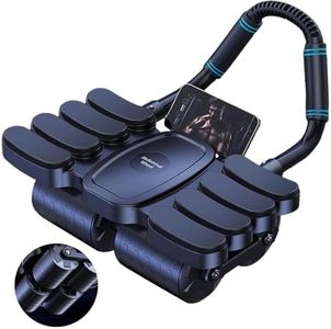 Rodillo abdominal automático de rebote, 4 ruedas para abdominales, soporte de codo ampliado, rueda de rodillo para entrenamiento abdominal 2 en 1, para entrenamiento abdominal y core