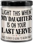 The Improper Mug Son in Law Candle from Mother in Law Light This When My Daughter is on Your Last Nerve Funny Birthday Christmas 9 Oz. Vanilla Scented Soy Wax for Men