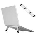 URBAN KINGS Laptop Bar Stand Foldable Portable Lightweight Tabletop Aluminum Laptop Table Stand (Silver)