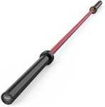 HANDBODE 7ft Olympic Barbell 45lb (20kg) - 1000lb High-Capacity Weight Bar for Deadlift/Powerlifting/Squat, Bench Press Bar for Strength Training Home Gym Workout, Red