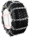 Security Chain Company 1061256 Max Trac Heavy Duty Zinc Traction Tire Chains, Designed for Snow Blowers and Garden Tractors in Snow, Ice and Mudd, Set of 2