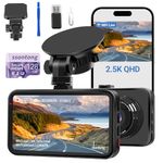 Dash Cam with 128GB Card WiFi/APP Control Dash Cam Front Dash Cameras, Dashcams for Cars W/Night Vision Car Camera 2.5K Dashboard Camera W/170°Wide Angle, G-Sensor,Parking Monitor, Max Support 256GB