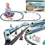 Electric Train Set for Kids - Battery Operated Train Toy with Tracks, Sounds & Light
