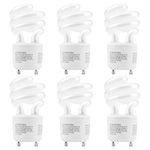 Gu24 CFL Light Bulbs JACKYLED 6-Pack UL T3 Spiral 13w Gu24 Base 120v 900lm Warm 2700k Gu24 Fluorescent Light Bulbs Indoor Use