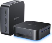 Blackview MP80 Mini PC Intel 12th N95 (up to 3.4 GHz), 16GB RAM 512GB M.2 SSD Mini Computer, Supports Dual LAN, 3 * HDMI, USB 3.0, WiFi 2.4/5G, 4K UHD, for Office/Business/Home