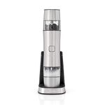 Cuisinart Electric Salt and Pepper Grinder Set Rechargeable Seasoning Mill No Batteries needed, 20 min charging Measuring cap Adjustable Grind settings 3 year guarantee Frosted Pearl