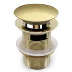 FerdY Pop-up Drain for Freestanding Bathtub, Gold Finish, cUPC Certification, Freestanding Bathtub Drain Stopper