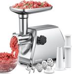 AIRMSEN Heavy Duty Electric Meat Grinder – Professional Stainless Steel Sausage Maker & Stuffer with 3 Plates, 2 Stainless Blades & Kubbe Kit – Fast, Quiet, Easy to Clean for Home & Commercial Use