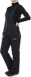 SkiGear Women's Essential Insulated Bib Overalls, Black, Medium Short