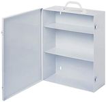 Durham 534-43 White Cold Rolled Steel 9FX Industrial Empty First Aid Cabinet, 15" W x 16-5/32" H x 5-9/16" Depth, 3 Shelves