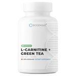 BIOGENIQUE L-Carnitine + Green tea Extract - 60 L-Carnitine 500 mg capsules - Amino Acid, Weight management & Fitness Support - Nature made - Non-GMO