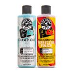 Chemical Guys C4 & P4 Clear Cut Correction Compound and Precision Paint Perfection Polish Combo, Paint Correction - Fixes Scratches, Swirls, Towel Marks, Etching, & More (2-16 fl oz)