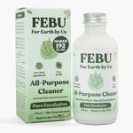 FEBU All Purpose Cleaner, Pure Eucalyptus, 4oz | Powerful Natural Cleaner Concentrate With Essential Oils | Makes 192 Fl Oz of Multipurpose Cleaner | Plant-Based, Human Safe Ingredients | Plastic Free