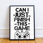 RED OCEAN Gaming Print Framed For B