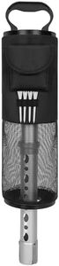 AKOZLIN Golf Ball Pick up Shag Bag with Pocket and 4 Golf Tees Golf Ball Collector and Holder Aluminum Tube Holds up to 90 Balls