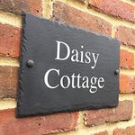 Bespoke Slate House Signs - Handmade Custom Door Number Wall Plaque with Rustic Black Farmhouse Design - Includes Screws & Fixings - Ideal for Home, Office, Gate, Porch - 200x300mm