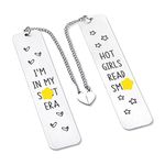 2 Pcs Funny Bookmark for Book Lover Nerd Funny Gifts for Friends Sister Hot Girls Best Friend Funny Friendship Gifts Christmas Birthday Gifts for Women Female Friends Her Bookish Bookworm Reading Club