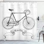 Ambesonne Bicycle Shower Curtain, R