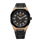 Fastrack Vyb Limitless Quartz Analog Black Dial Black Genuine Leather Strap Watch for Men-FV30012KM01W