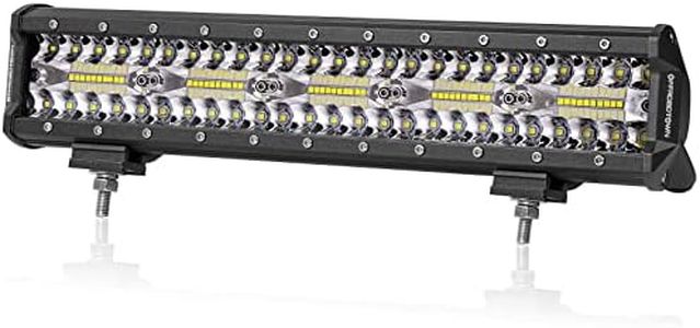 OFFROADTOWN 15 Inch 300W LED Light Bar, White, Aluminum, IP68 Waterproof, Suitable for Off-Road Vehicles, UTVs, ATVs, Trucks, Boats