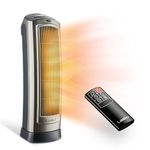 Lasko Oscillating Digital Ceramic Tower Heater for Home with Adjustable Thermostat, Timer and Remote Control, 23 Inches, 1500W, Silver, 755320