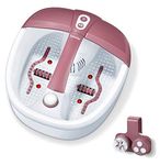 Beurer FB35 Foot Spa with Aromatherapy | Footbath with Bubble and Vibration Massage | Stimulating Infrared Light Therapy Function | Detachable Reflexology Rollers | 3 Pedicure attachments