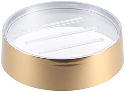 Brushed Gold Soap Dish Cup Dispenser Tray Golden