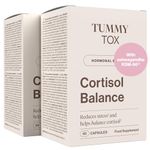 Cortisol Reducing Supplement with Ashwagandha KSM 66, Rhodiola Rosea with Magnesium, Vitamin B6, and Vitamin B5-120 Capsules by Tummy Tox Cortisol Balance