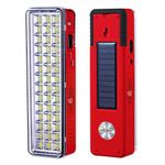 Pick Ur Needs Solar Emergency Rechargeable Lantern Light 42 LED Light with Android Charging Support (62 Red)