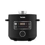 Tefal Turbo Cuisine Electric Pressure Cooker, 10 Programmes inc. stew, steam, bake, slow cooker, Rice cooker, 4.8L, 1000 W, Plastic, Black, CY754840