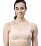Enamor SB06 Low Impact Bra - Non-Padded, Wirefree & High Coverage Pearl