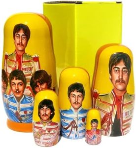 Great Russian Gifts The Beatles SGT. Pepper 4.5" Nesting Doll 5-Piece Russian Matryoshka Set