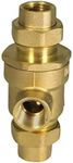 Midline Valve 190U012 Backflow Preventer Valve for Hydronic Heating Applications; 1/2 in. FIP Connections; Cast Iron