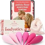 Bodyotics Deluxe Kegel Weighted Exercise Balls - Pelvic Floor Tightening and Strengthen Bladder Control - Prevent Prolapse - Set of 6 for Beginners to Advanced with Free E-Book