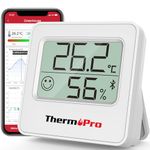 ThermoPro TempPro TP357 Bluetooth Hygrometer Mini Room Thermometer Indoor with Alerts, Humidity Meter & Temperature Monitor with Smart App and Data Recording with Humidity Sensor for Baby Room Office