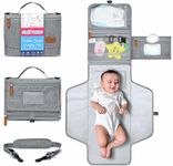 Portable Changing Pad with Shoulder Strap - Detachable Travel Changing Pad - Baby Shower Gifts - Fully Padded & Lightweight - Baby Boy Gifts - Diaper Changing Pad - Changing Mat 27"x22"