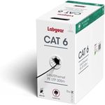 Labgear Cat 6 Ethernet Cable 305m, 100% Pure Copper, Outdoor Internet Cable, 23AWG UTP 305m, Weatherproof, High Speed LAN Ethernet Network Cable, Frequency 250MHz, 4 Twisted Pairs