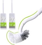 Marbrasse Slim Compact Bathroom Toilet Bowl Brush with Holder for Bathroom Stroage - Toilet Brush Sturdy, Deep Cleaning (1)
