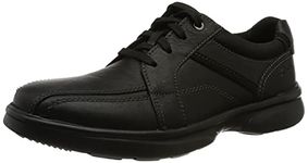 Clarks Men's Bradley Walk Oxford shoe, Black Tumbled Leather, 6 UK