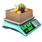 Price Computing Scale, Digital Food Commercial Scale, 88lb/40kg Electronic Counting Scale with for Retail Meat Fruit Produce