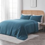 SIJO AiryWeight Duvet Cover, 100% Lyocell Derived from Eucalyptus, Buttery Soft, Best Cooling Sheets by Architectural Digest (Teal, Twin/Twin XL 70"x90")