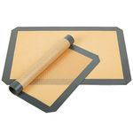 Silicone Baking Mat Bake 2 Pack-ware Oven Non Stick Cookie Tray Heat Resistant (40x30cm, Grey)