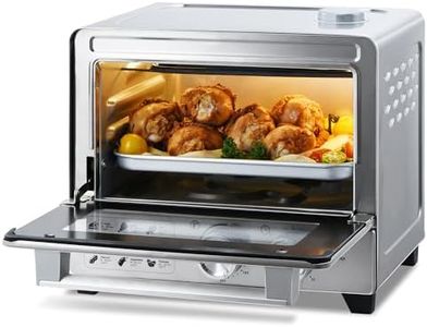 OSAMKO 6-in-1 Air Fryer Toaster Oven Combo, 12.7 QT Stainless Steel Air Fryer with Steam Infusion, Mild Steaming Convection Toaster Oven with Fast Preheat, Air Fry, Grill, Bake, Broil, Heat