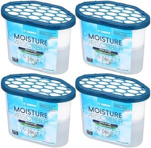 ZARPAX Moisture Absorber Fresh Cotton 300g | Removes Moisture, Damp & Humidity | Odor Absorber With Fresh Cotton Fragrance | Moisture Trap for Bathroom, Closet, Kitchen & Small Spaces | Set of 4