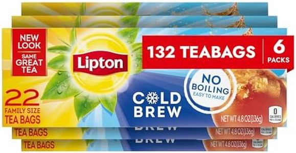 Lipton Family Iced Tea Bags, Black Tea, 22 ct (Pack of 6)