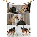 Personalized Custom Blanket with Photos Text Flannel Sofa Couch Bed Lap Throw Rug Gift for Baby, Kids, Father Mother Day. Husband, Wife, bf, gf, Friends, Pet, Birthday, Wedding