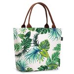 Gloppie Lunch Bags Women Boîte à Lunch Sac à Lunch Leakproof Lunch Tote Bag Insulated Lunch Box Bag for Adults Ladies Work, Palm Leaf