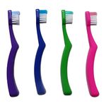 Tiny Teeth Toddler Toothbrush (Set of 4) ~ Small Children's Brushes for Kids 1-5 Years