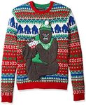 Blizzard Bay Men's Gorilla with Kittens Sweater, red, Large