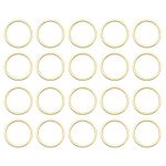 uxcell 50pcs 12mm Brass Hollow Circle Bezel Pendant Frame Round Linking Rings Jewelry Connectors for Earrings Necklaces Jewelry Making Resin Craft (Gold)